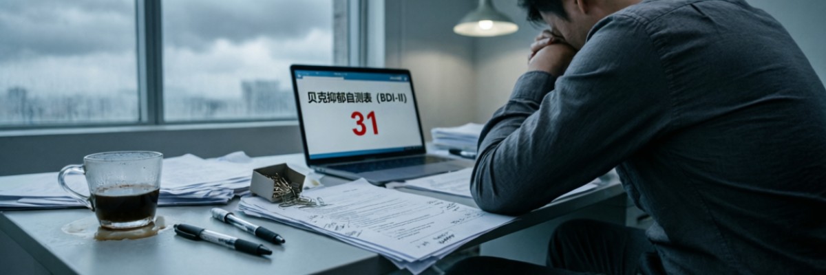 贝克抑郁自测表31分