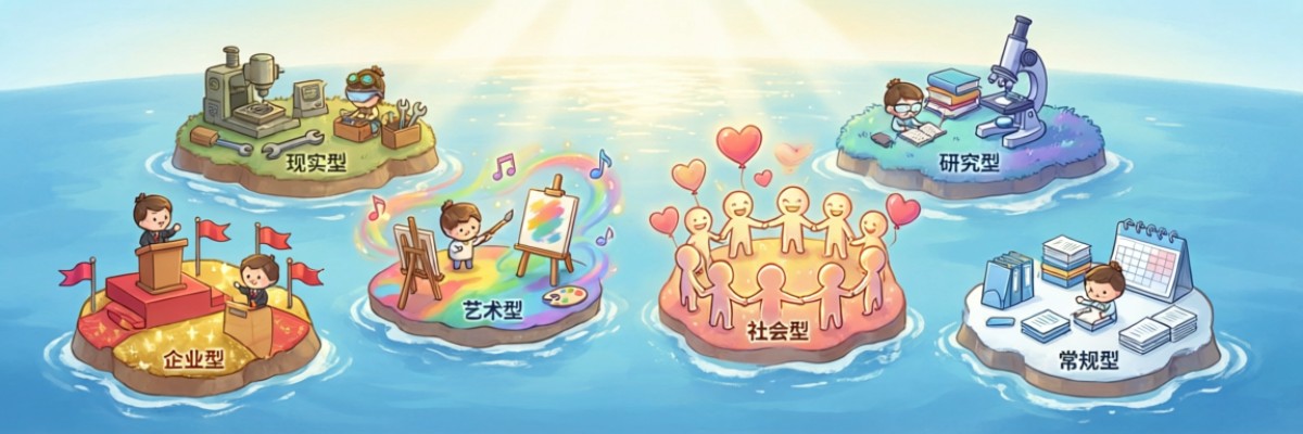 霍兰德兴趣岛职业测试